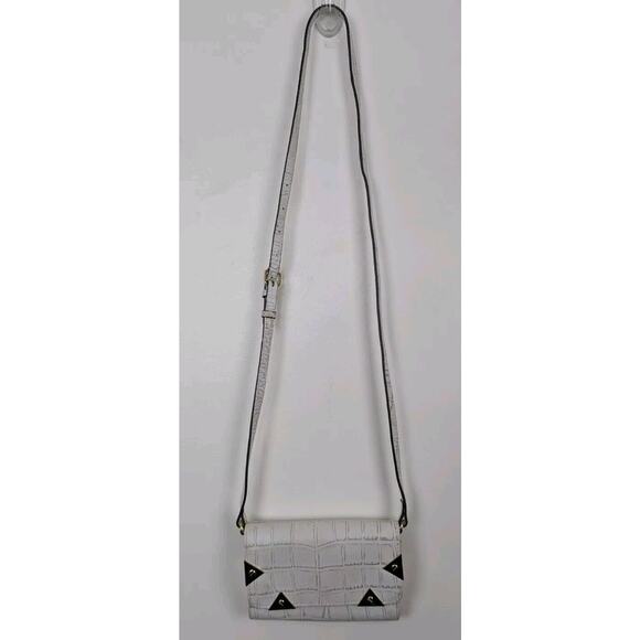 Aimee Kestenberg Small Crossbody Purse Leather White Alligator Removable - Picture 2 of 7